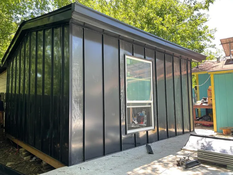 Black standing seam metal wall panels for Metal Roof Installation in Beekman